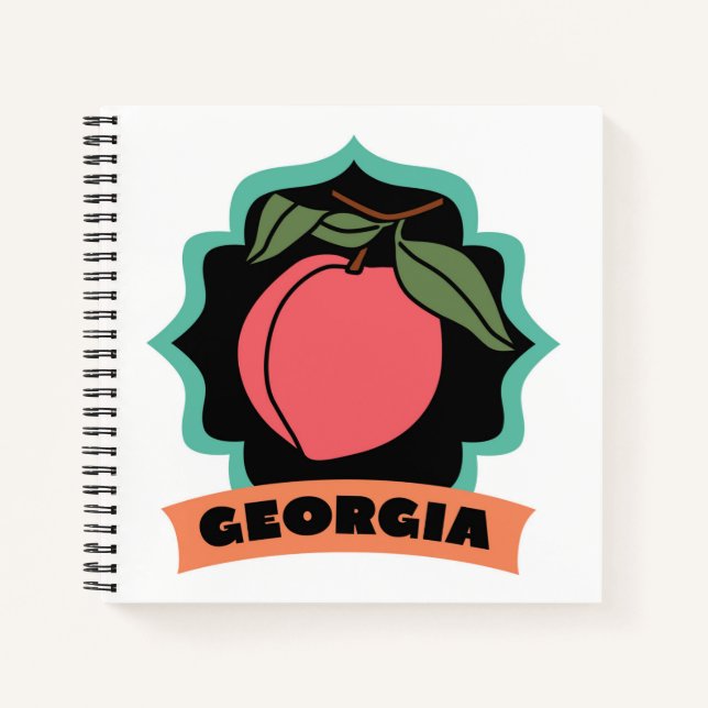 Georgia Peach-Logo Notizbuch (Vorderseite)