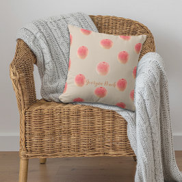 Georgia Peach Pattern Throw Pillow – Southern Home Kissen
