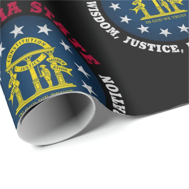 GEORGIA PEACH STAAT FLAG GESCHENKPAPIER (Rolleneckpunkt)