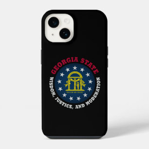 GEORGIA PEACH STAAT FLAG iPhone 14 HÜLLE