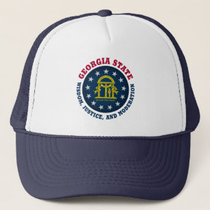 GEORGIA PEACH STATE FLAG Trucker-Mütze Truckerkappe