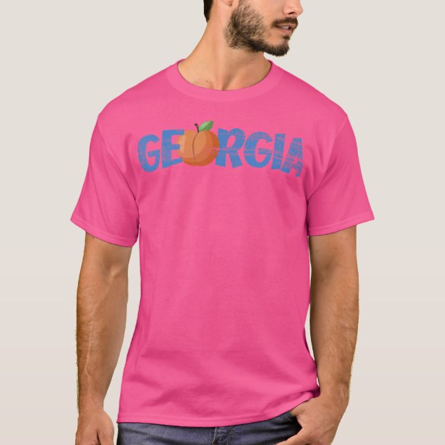 Georgia Peach T-Shirt Georgia Us Staat Familienurl (Vorderseite)