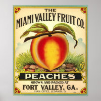 Georgia Peaches Crate Label