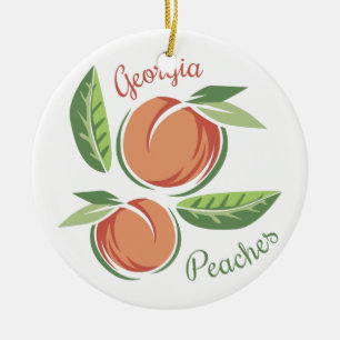 Georgia Peaches Keramik Ornament