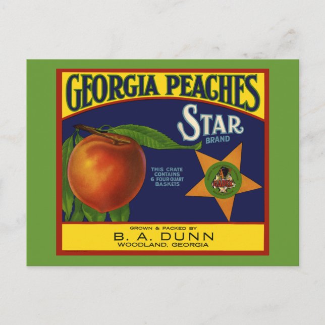 Georgia Peaches Postkarte (Vorderseite)
