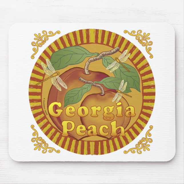 Georgia Peaches Rondo Mousepad (Vorne)
