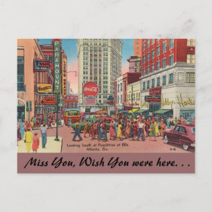 Georgia, Peachtree- und Ellis-Straßen, Atlanta Postkarte