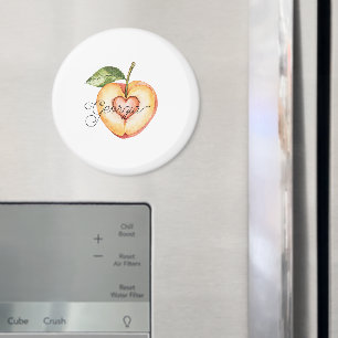 Georgia-Pfirsich-Herz-Frucht Magnet