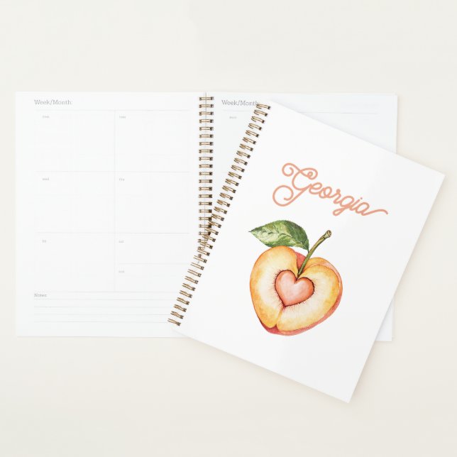 Georgia-Pfirsich-Herz-Frucht Planer (Anzeige)