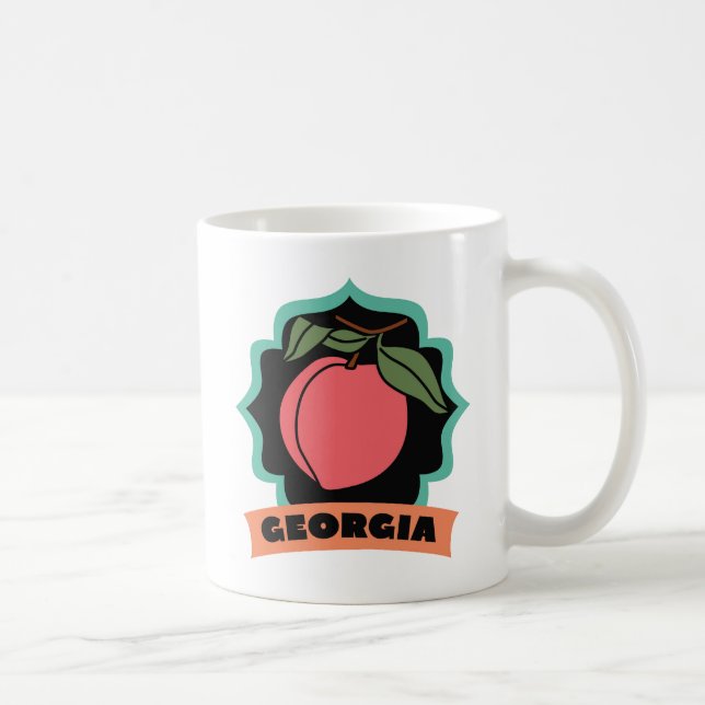 Georgia-Pfirsich-Logo Kaffeetasse (Rechts)
