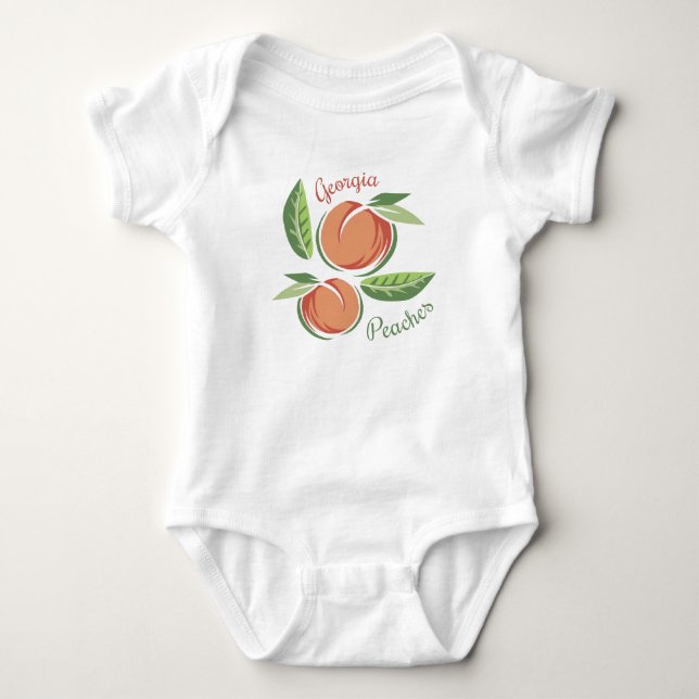 Georgia-Pfirsiche Baby Strampler (Vorderseite)