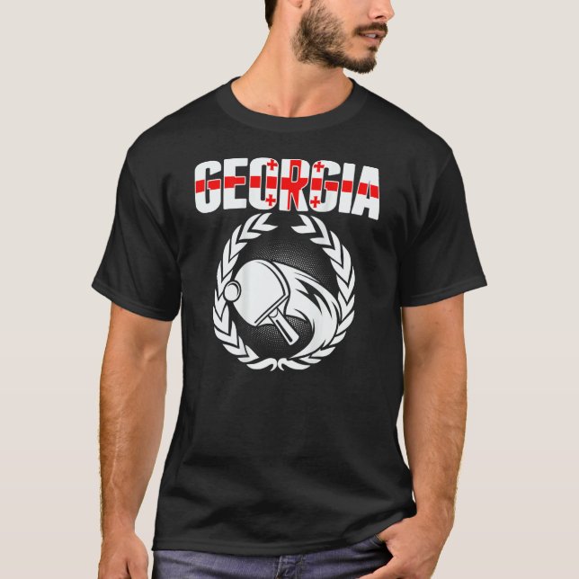 Georgia Ping Pong   Georgian Table Tennis Supporte T-Shirt (Vorderseite)