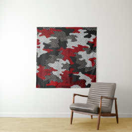 Georgia Red & Black Bulldog Spirit Camo Wandteppich