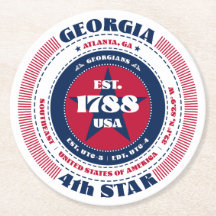 Georgia Red White Blue Typografy