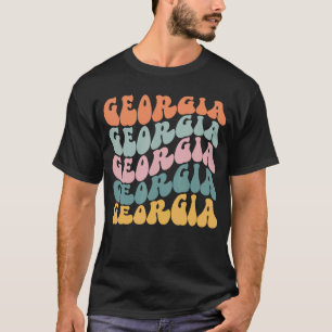 Georgia Retro Groovy Amerika Staat Vintager 70er T-Shirt