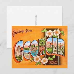Georgia Retro-Postkarte Postkarte