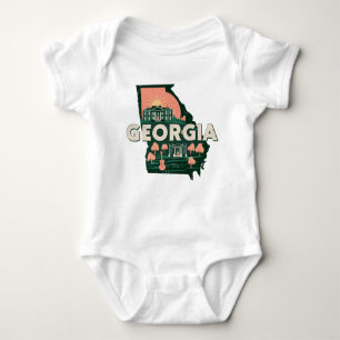 Georgia Retro-Silhouette Baby Strampler