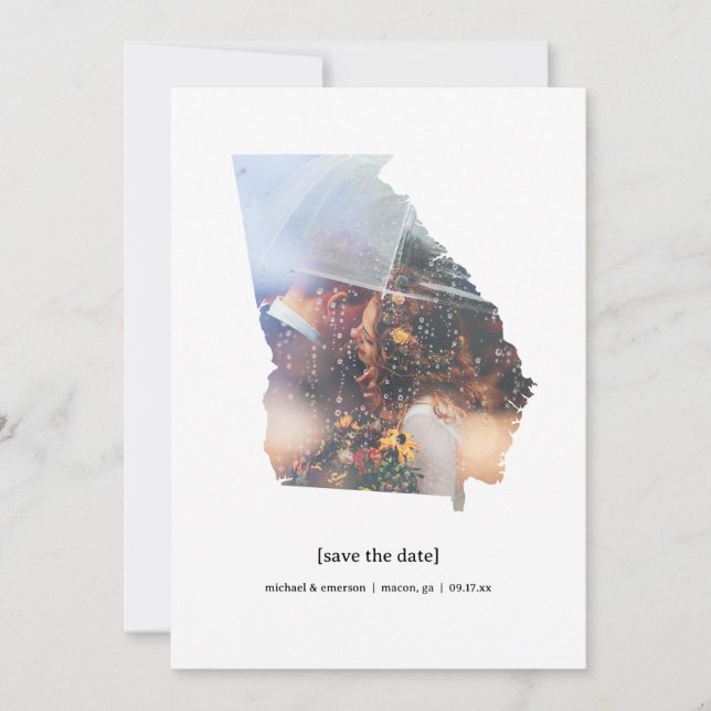 Georgia Save the Date Fotokarte (Vorderseite)