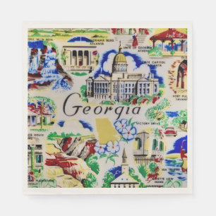 Georgia-Sehenswürdigkeiten-Party Serviette