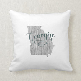 Georgia Shaped Typografie Vintage Kalligrafie Kissen