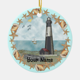 Georgia Shells Leuchtturm-Ornament Keramik Ornament