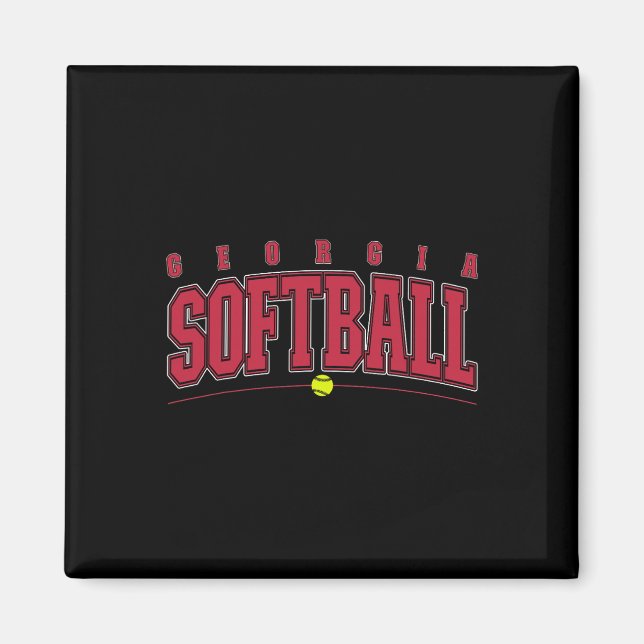 Georgia Softll Vintage Retro Design  Magnet (Vorne)