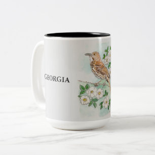 GEORGIA Staat Bird und Blume Zweifarbige Tasse