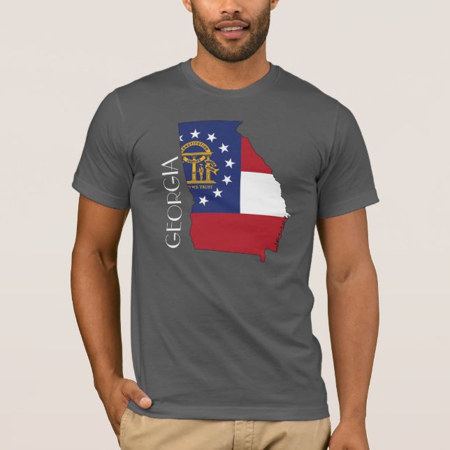 Georgia (Staat) Flagge-Karte Shirt (Vorderseite)