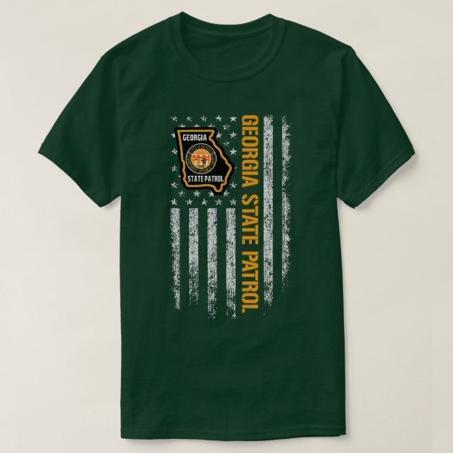 Georgia Staat Patrol American Flag T-Shirt (Design vorne)