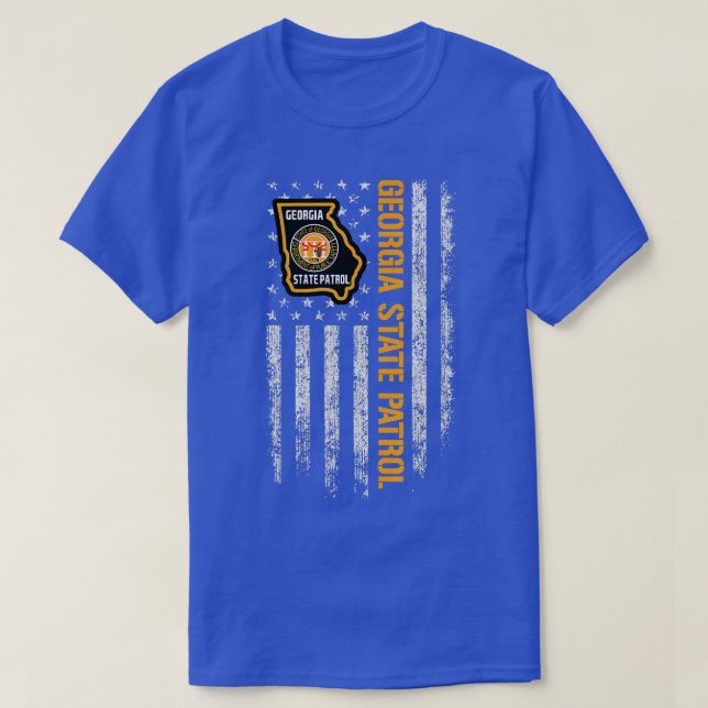 Georgia Staat Patrol American Flag T-Shirt (Design vorne)
