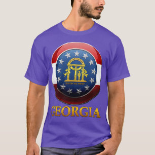 Georgia Staat Siegel Flag Roundel T-Shirt