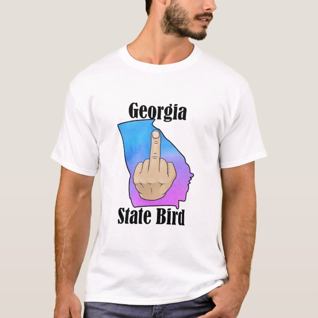 Georgia Staat Vogel T - Shirt Mittelfinger (Vorderseite)