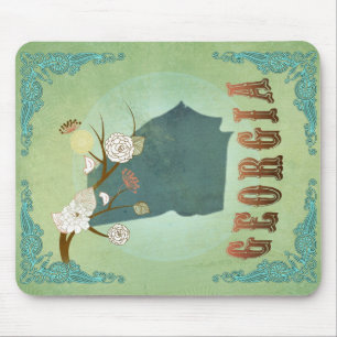 Georgia-Staatenkarte – Grün Mousepad