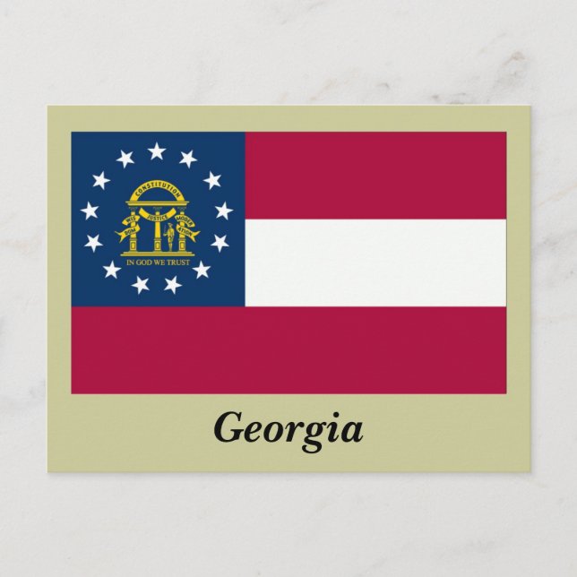 Georgia-Staats-Flagge Postkarte (Vorderseite)