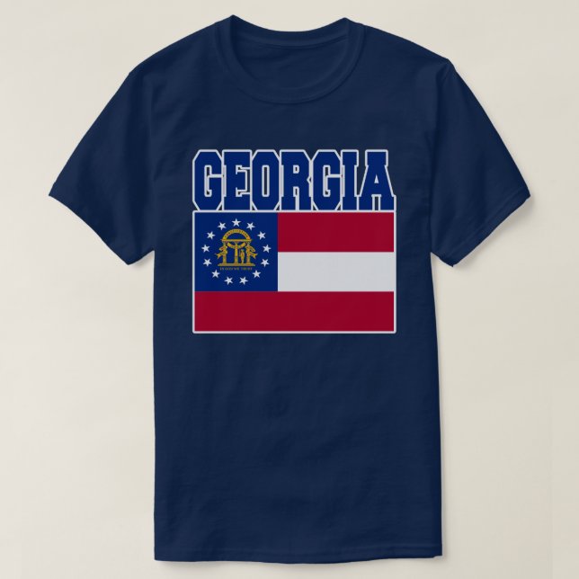 Georgia-Staats-Flaggen-T - Shirt (Design vorne)