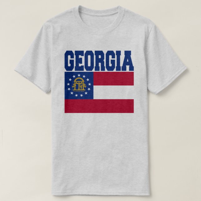 Georgia-Staats-Flaggen-T - Shirt (Design vorne)