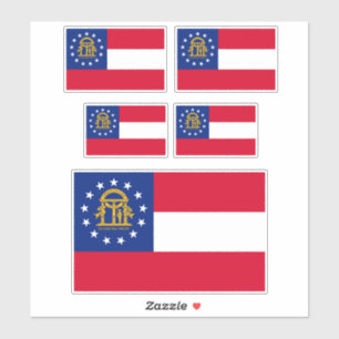 Georgia State Flag Design Aufkleber