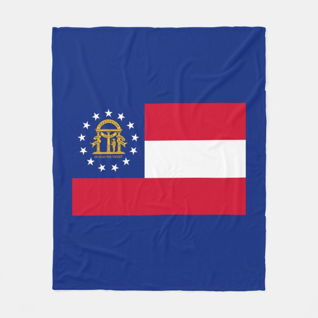 Georgia State Flag Design Fleecedecke (Vorderseite)