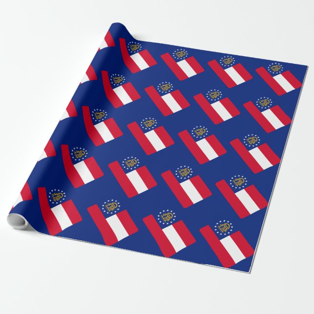 Georgia State Flag Design Geschenkpapier (Ungerollt)