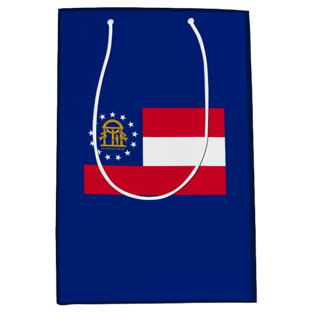 Georgia State Flag Design Mittlere Geschenktüte (Vorderseite)
