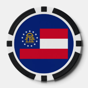 Georgia State Flag Design Pokerchips