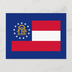 Georgia State Flag Design Postkarte