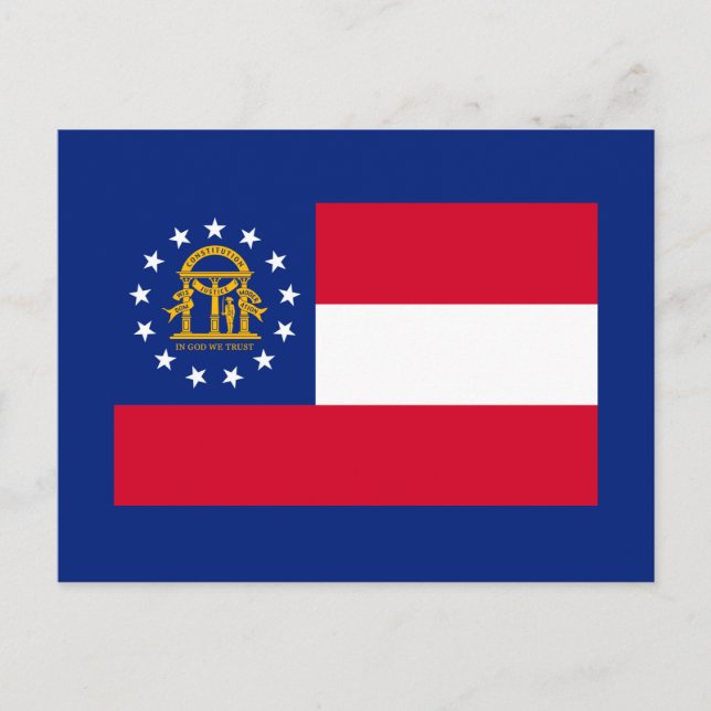 Georgia State Flag Design Postkarte (Vorderseite)