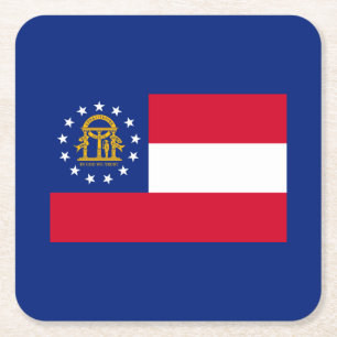 Georgia State Flag Design Rechteckiger Pappuntersetzer