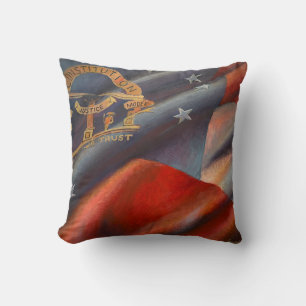 Georgia State Flag Painting Throw Kissen