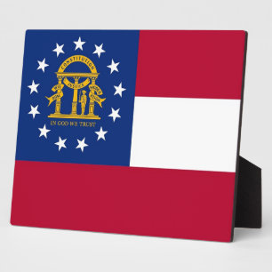 Georgia State Flag Plaque Fotoplatte