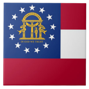 Georgia State Flag Tile Fliese