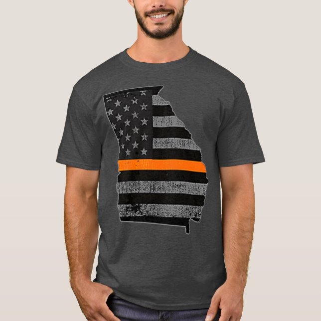Georgia Thin Orange Line Search Rescue SAR Team T-Shirt (Vorderseite)
