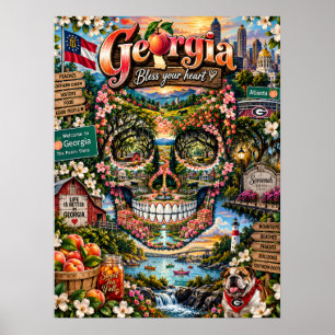 Georgia-Totenkopf-Kunstposter - State of Mind Poster
