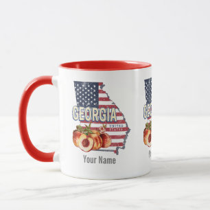 Georgia United Staaten Retro Staat Map Vintag USA Tasse